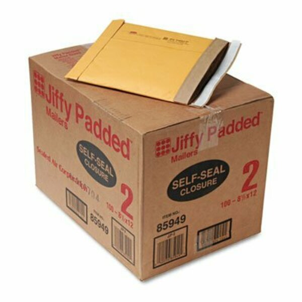 Essendant Industrial AA-Sealed Air Jiffy Padded Self Seal Mailer, #2, 8-1/2in x 12in, Natural Kraft, 100PK 67068